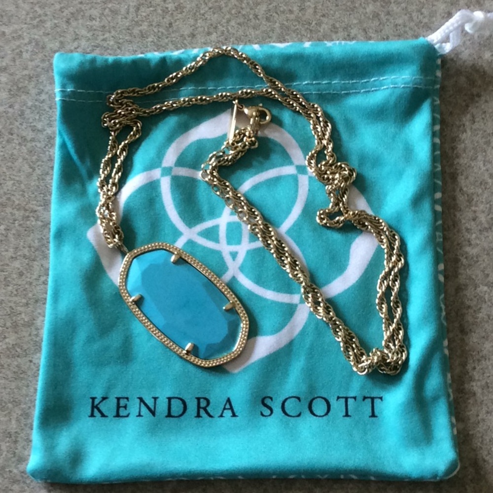 Kendra Scott Rae Turquoise Long Pendant Necklace